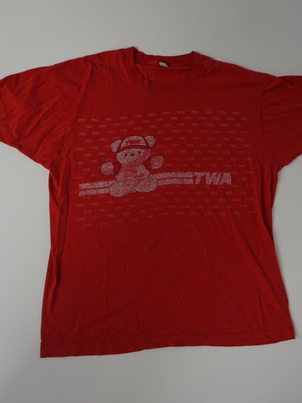 Vintage TWA Soft Single Stitch Red T Shirt S